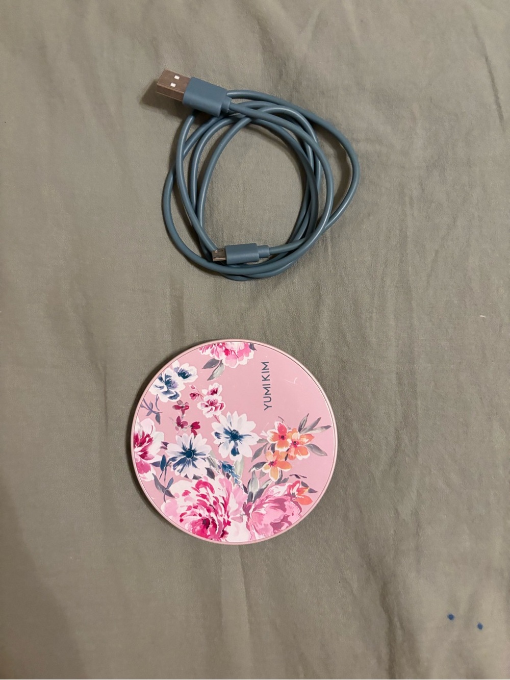 Yumi Kim Pink Floral Wireless Charging Pad with Cable